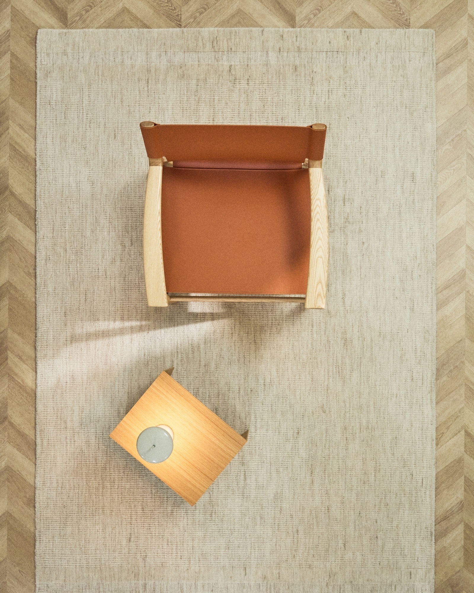 Жаккардовый шерстяной ковер Dalena в бежевую полоску 300 x 200 см La Forma (ex Julia Grup)