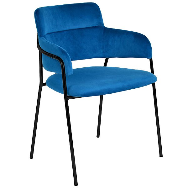 Стул Napoli синий с черными ножками Bradex Home FR 0718