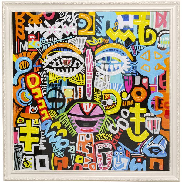 Картина в раме Muse Face 80x80cm KARE 57553