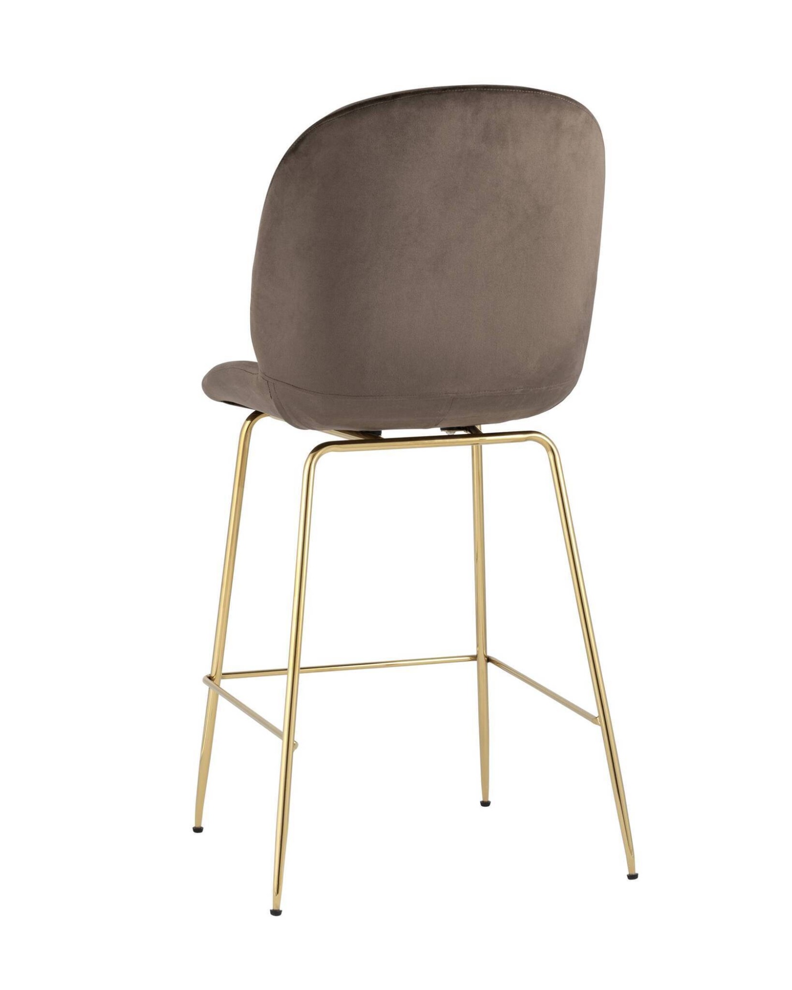 Стул полубарный Beetle со спинкой коричневый Stool Group