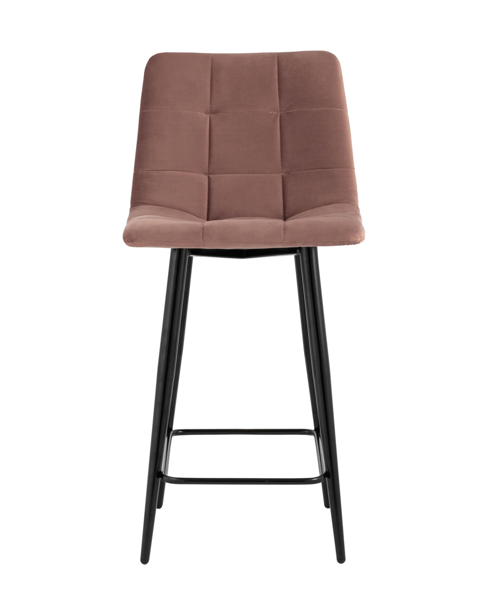 Стул полубарный Джанго велюр пыльно-розовый высота сиденья 60 см Stool Group