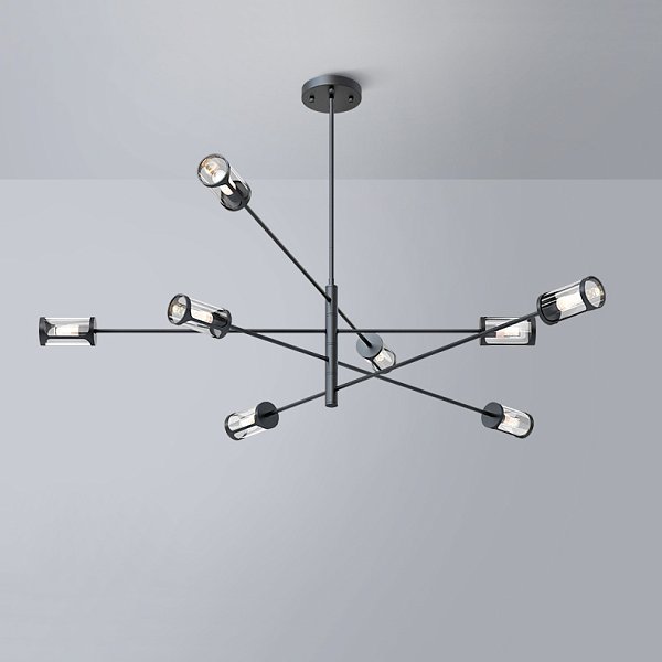 Дизайнерская люстра SKELBY H32 Black/Amber by ImperiumLoft