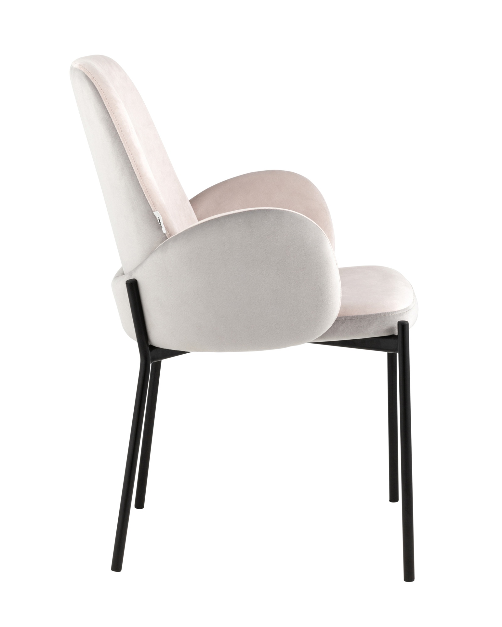 Стул Дивора велюр светло-розовый со светло-серой спинкой Stool Group