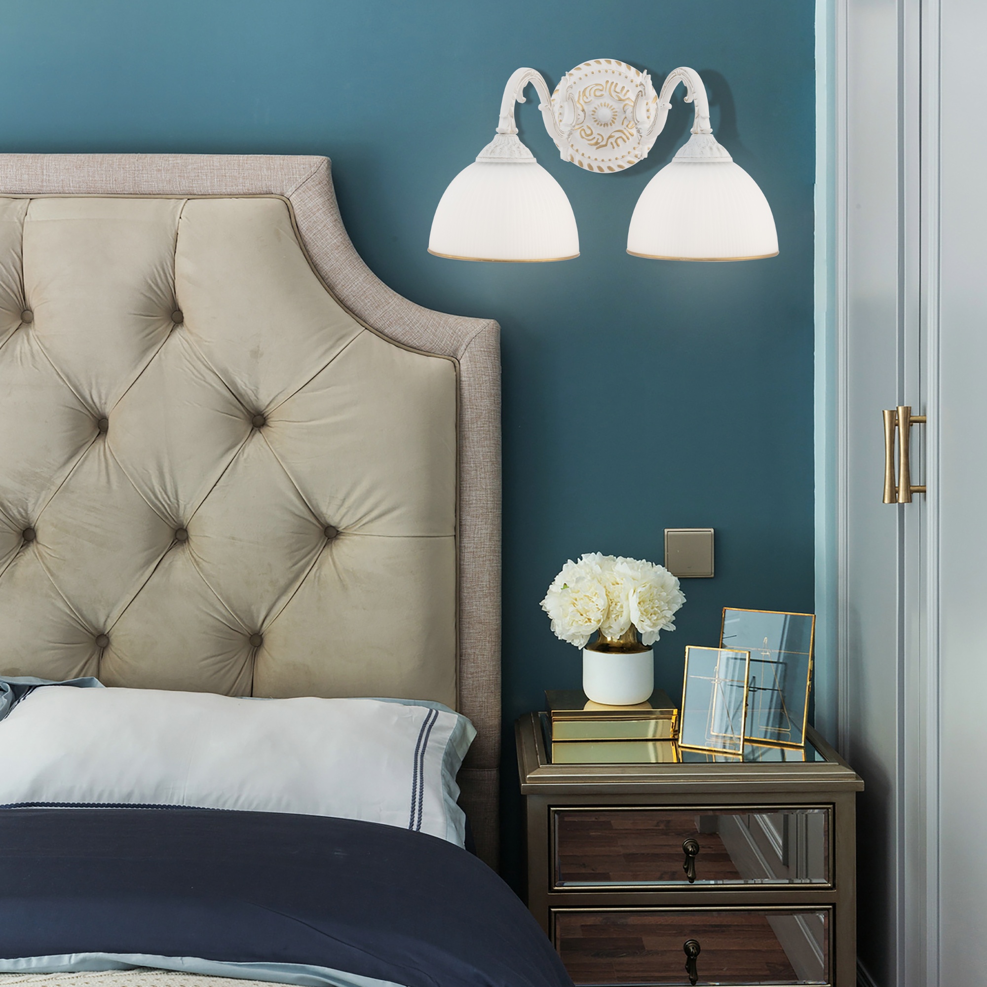 Бра с плафонами 346410/2W WT+G Arte Milano