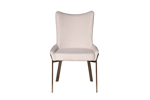 Стул обеденный букле белый+бронза 57*65*91 Garda Decor 163YH-06275