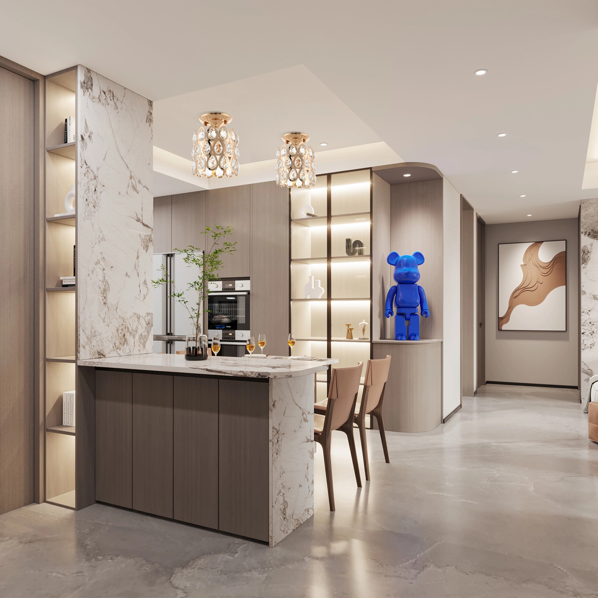 Люстра 371019/1/50/190 GD Arte Milano