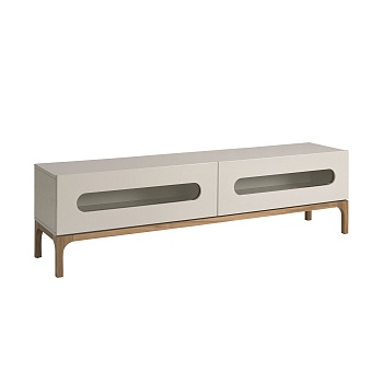 Тумба под ТВ 3242/CP2205TV2 из серого и орехового дерева с внутренней подсветкой Angel Cerda