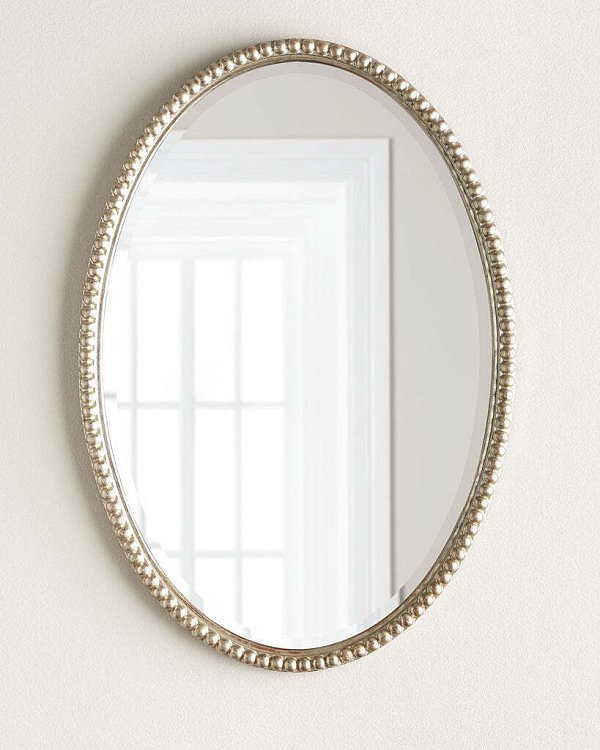 Овальное серебряное зеркало Глостер Louvre Home ASFOV5657