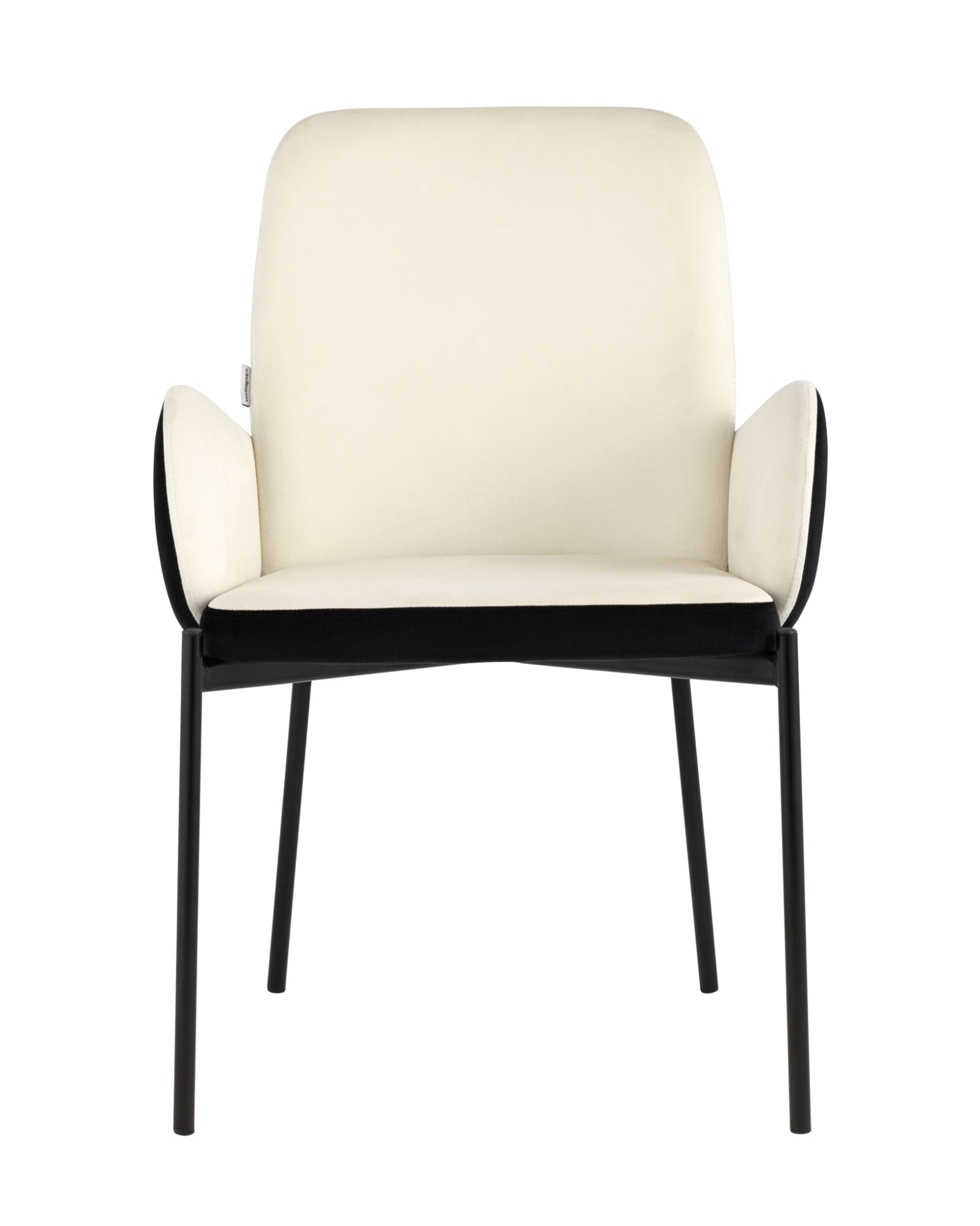 Стул Дивора велюр молочный с черной спинкой Stool Group