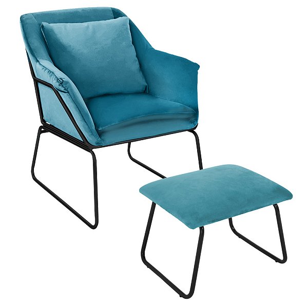 Комплект кресло ALEX и оттоманка ALEX бирюзовый Bradex Home FR 0414K