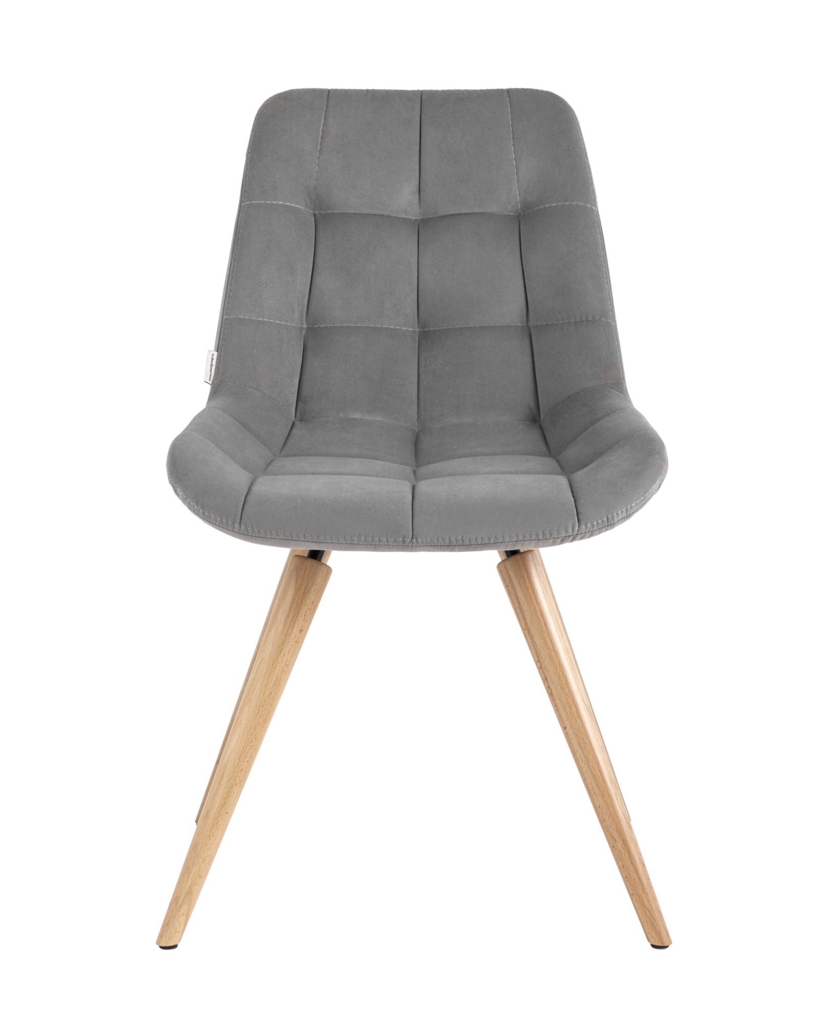 Стул Флекс на деревянных ножках велюр серый Stool Group