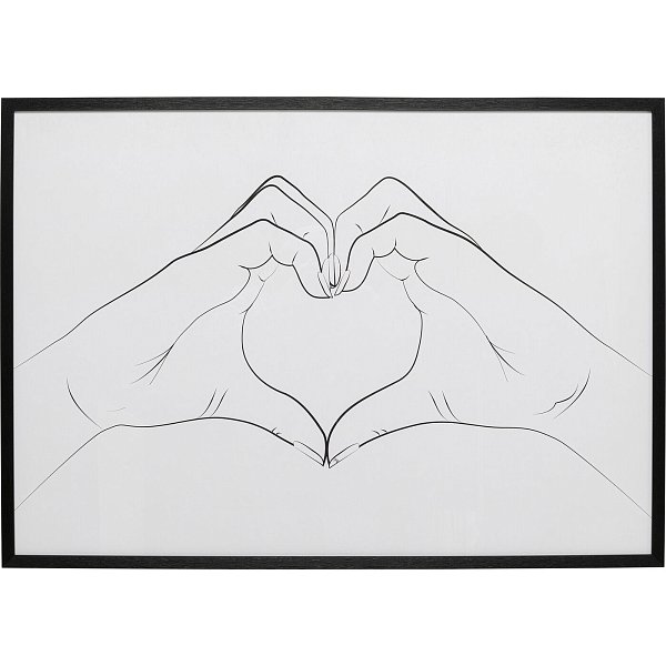 Картина Heart Hands 103x73cm KARE 56770
