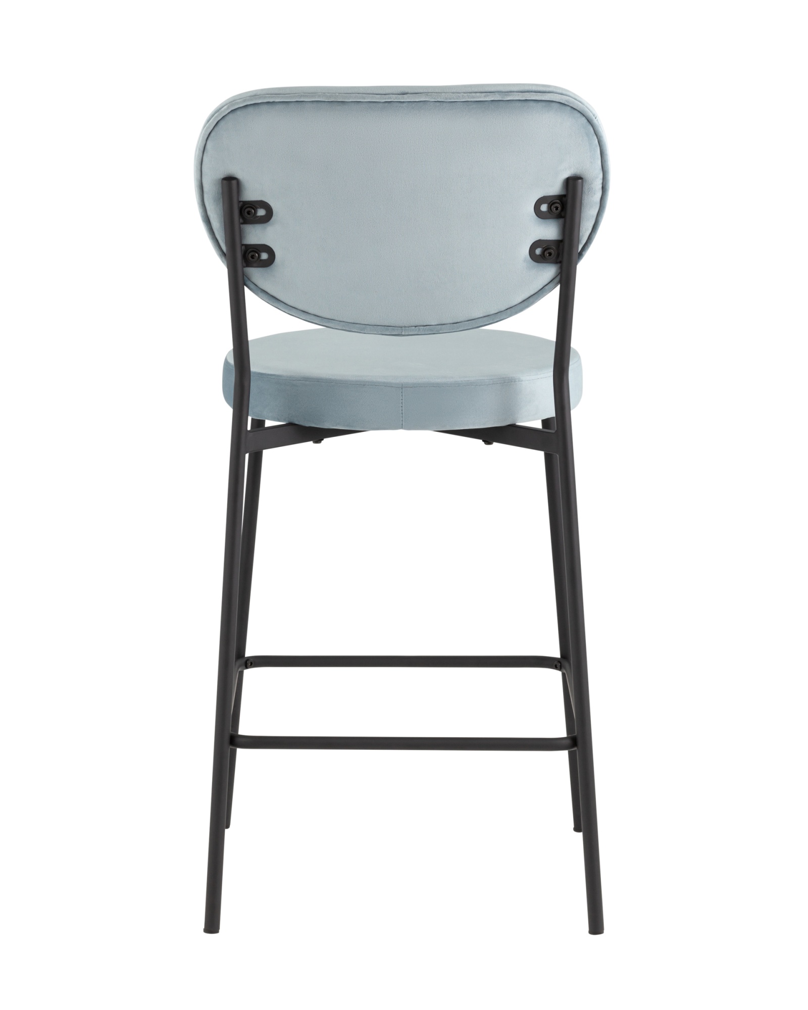 Стул полубарный Барбара NEW велюр серо-голубой Stool Group