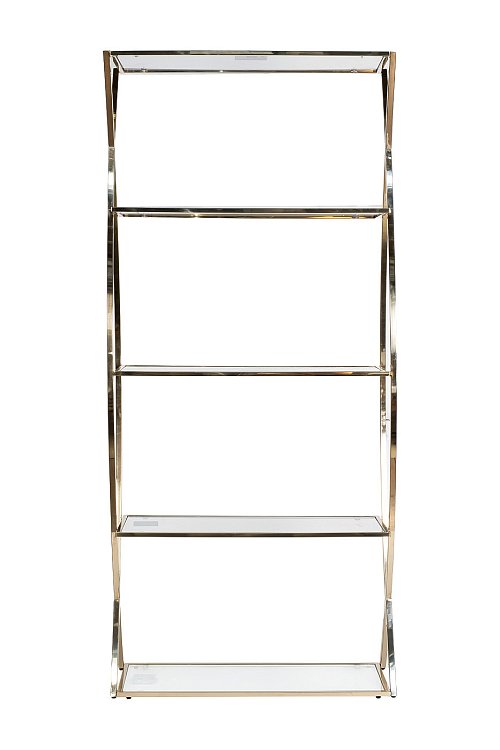 Стеллаж прозрачное стекло/золото Garda Decor 13RXSH3232-GOLD