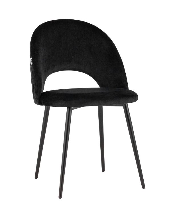 Стул Меган велюр с ромбами черный Stool Group