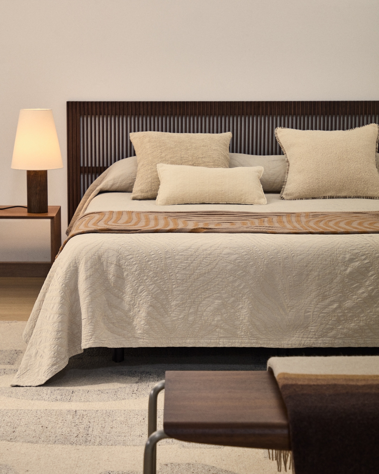 Плед Raylo из хлопка с полосатым узором La Forma (ex Julia Grup)