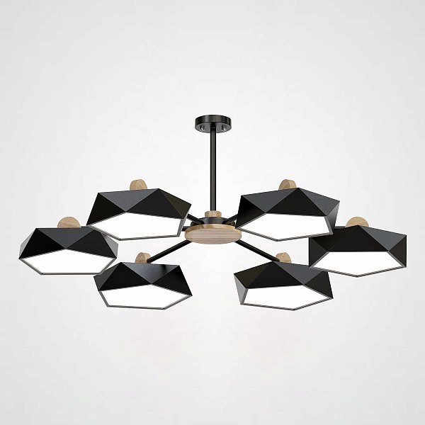Подвесная Люстра Geometric Ch 6 Черная By Imperiumloft