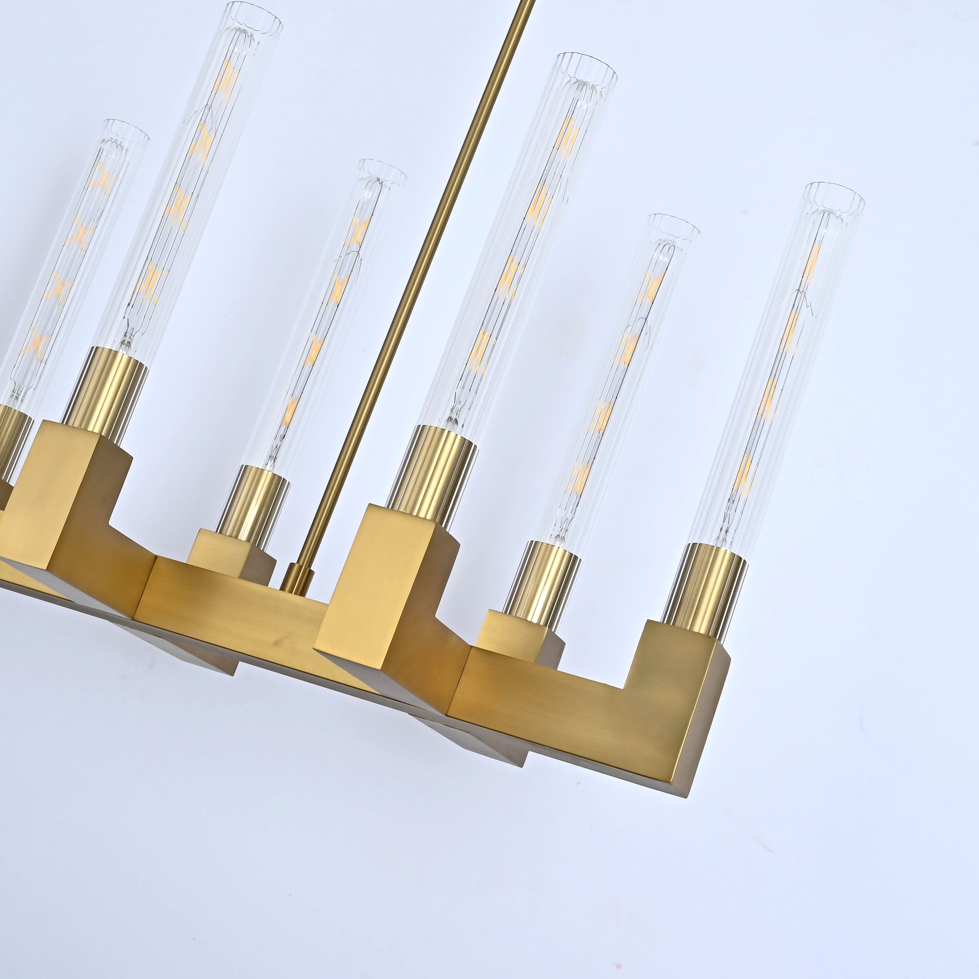 Люстра Rh Canelle Linear Chandelier 12 Modern Brass By Imperiumloft