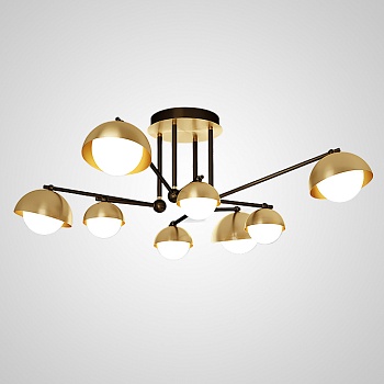 Потолочная люстра FABIANA L8 Brass Black by ImperiumLoft