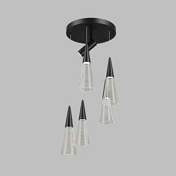 Подвесной светильник MANDORA B L6 Black by ImperiumLoft