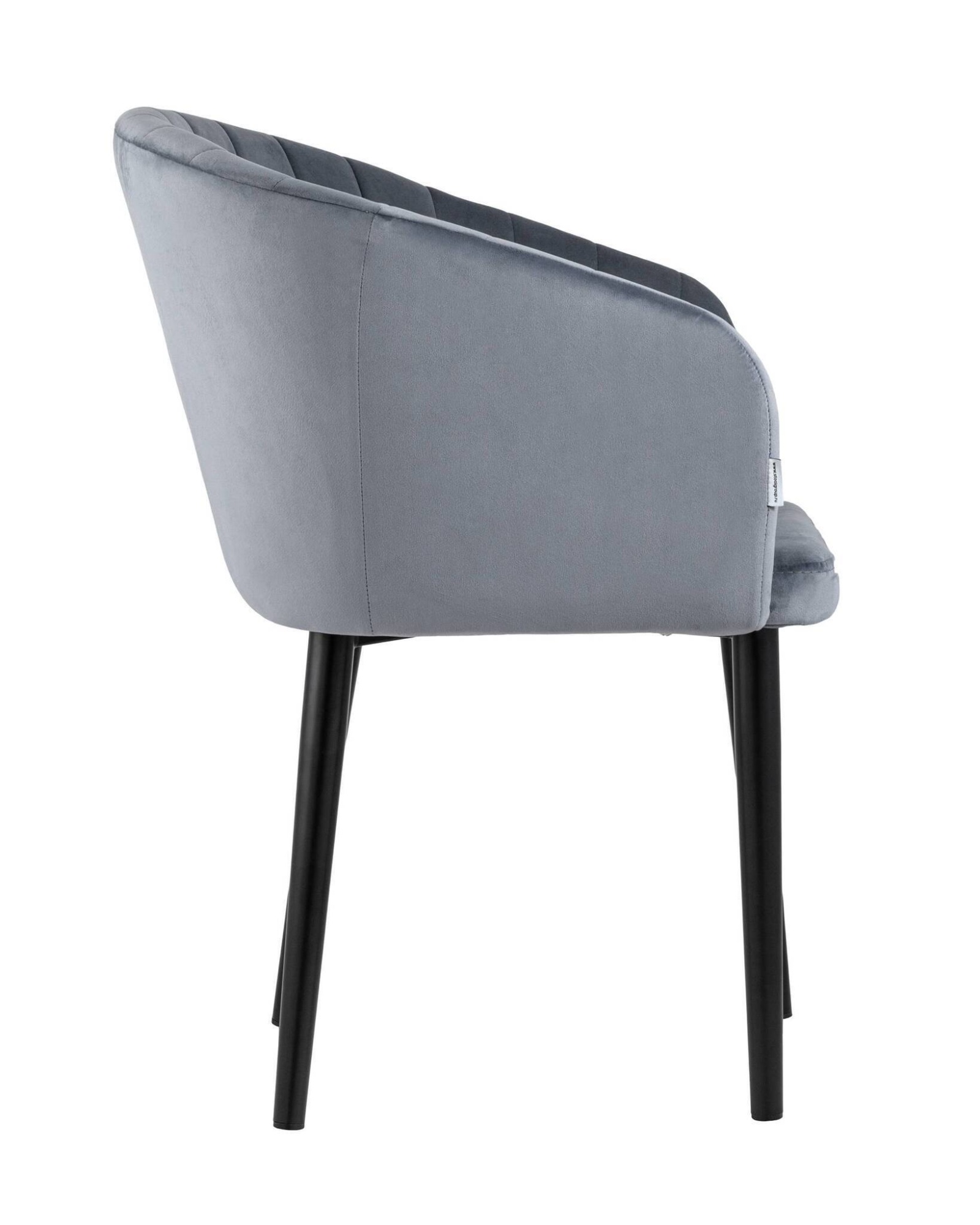 Стул с подлокотниками Нейтон велюр серый Stool Group