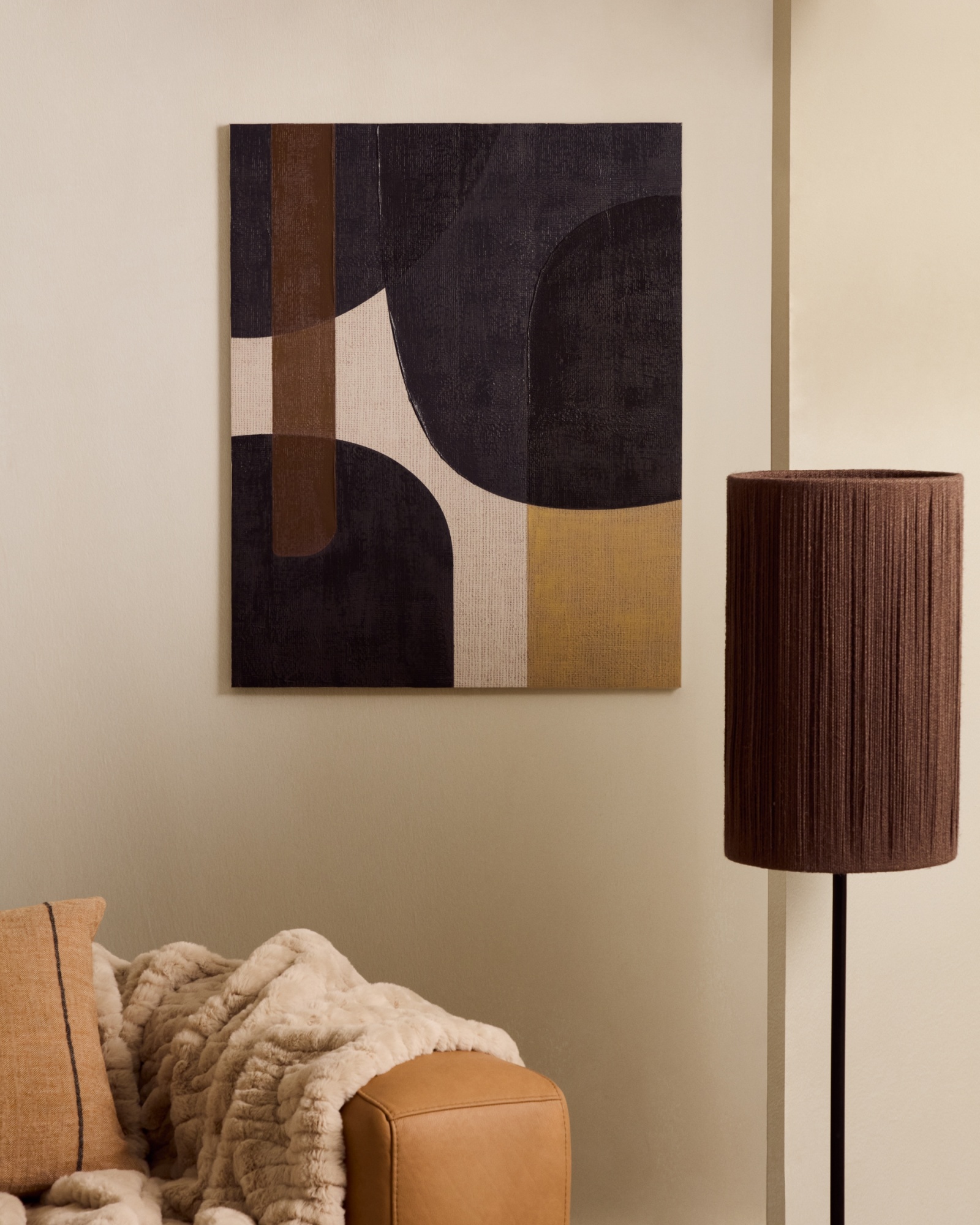 Tonol коричневый абстрактный холст 100 x 80 см La Forma (ex Julia Grup)