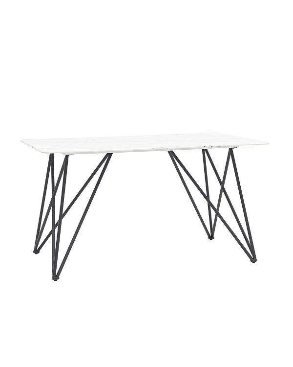 Стол обеденный Сакраменто 140*90 белый стеклянный Stool Group