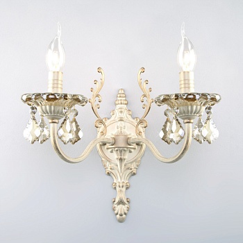 Бра Eurosvet 3281/2 белый с золотом/тонированный хрусталь Strot