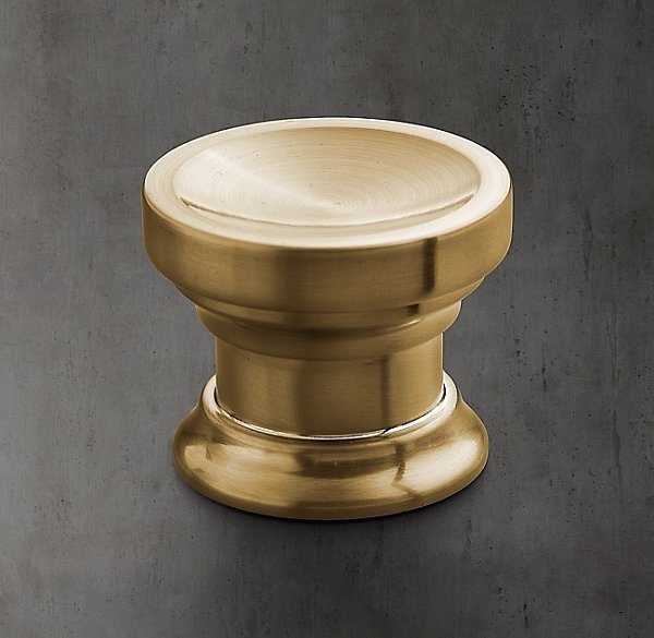 Ручка-кнопка Restoration Hardware Asbury d.3.2 Aged Brass