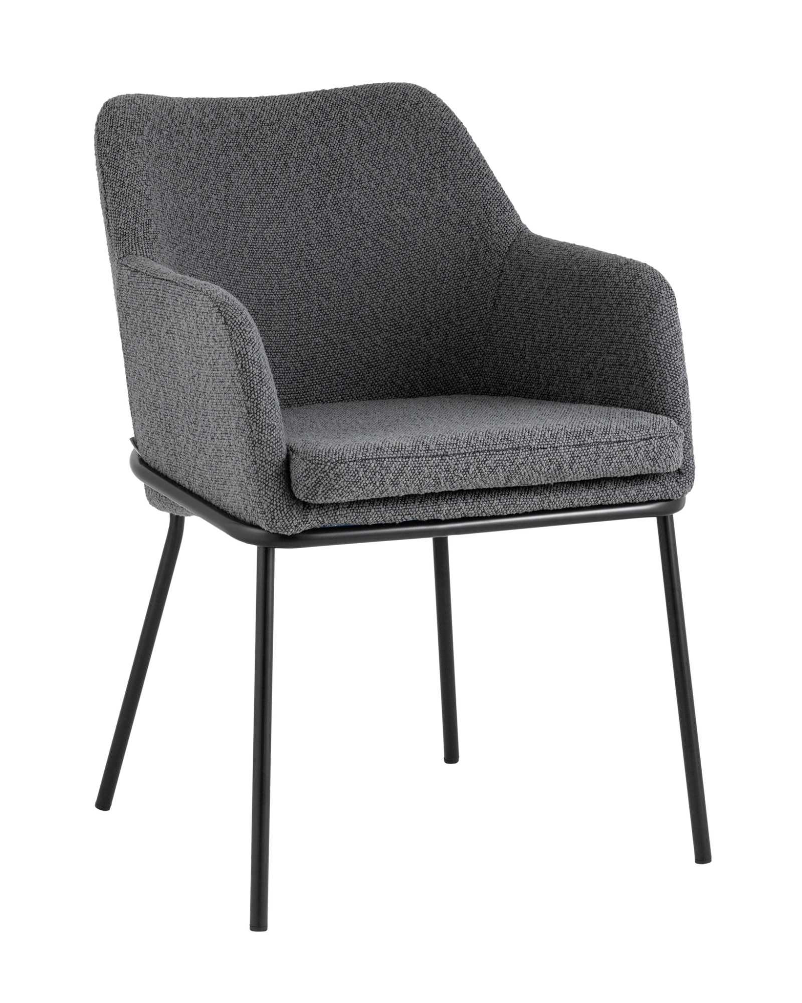 Стул Кози ткань букле тёмно-серый Stool Group