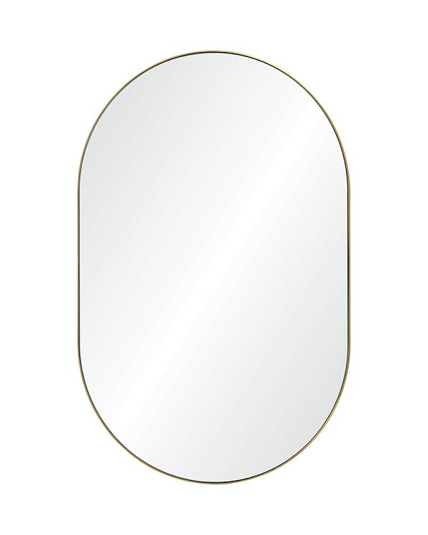 Золотое овальное зеркало Рейли Louvre Home DWM190824PND