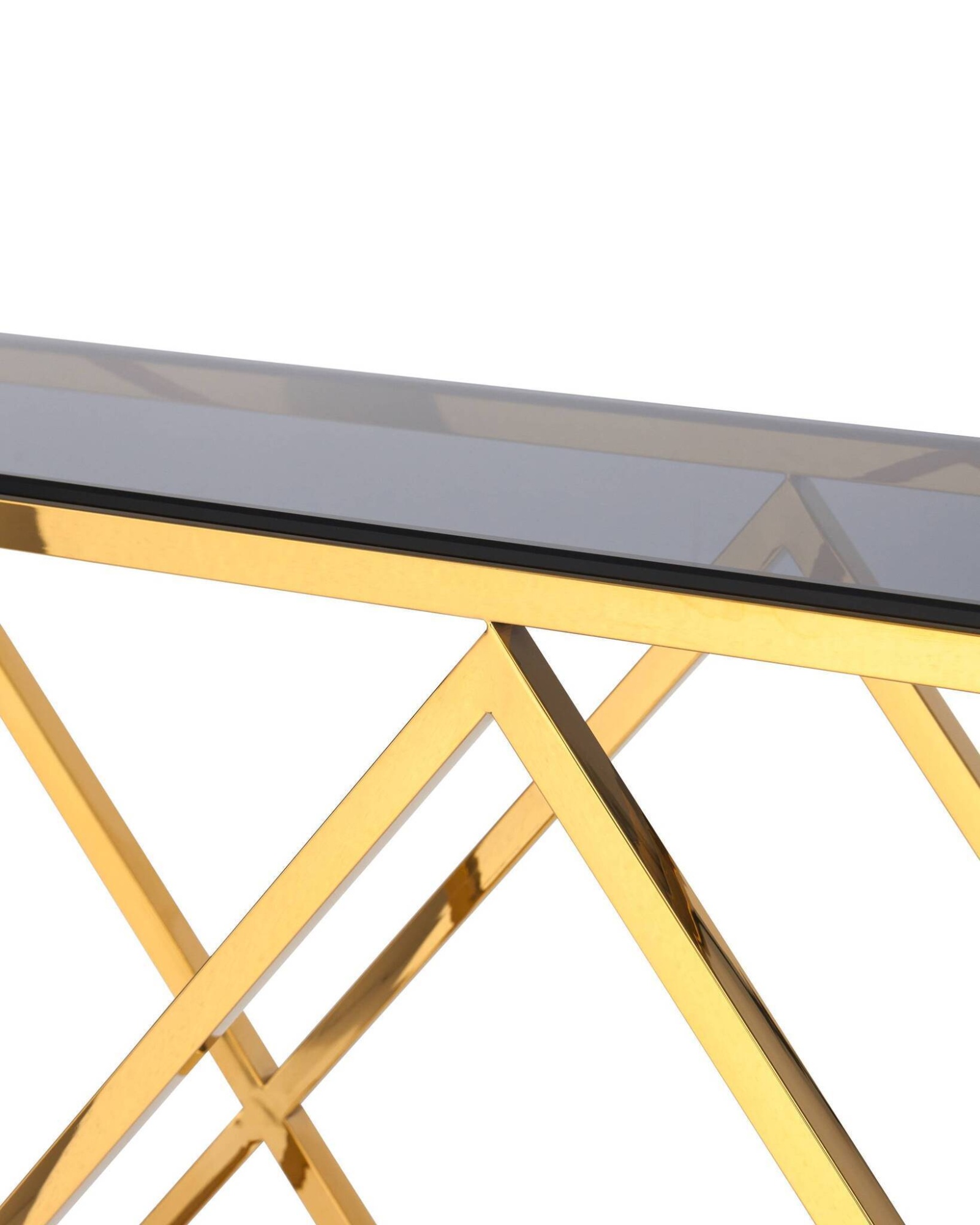 Консоль ИНСИГНИЯ 115*30 золото стекло smoke Stool Group