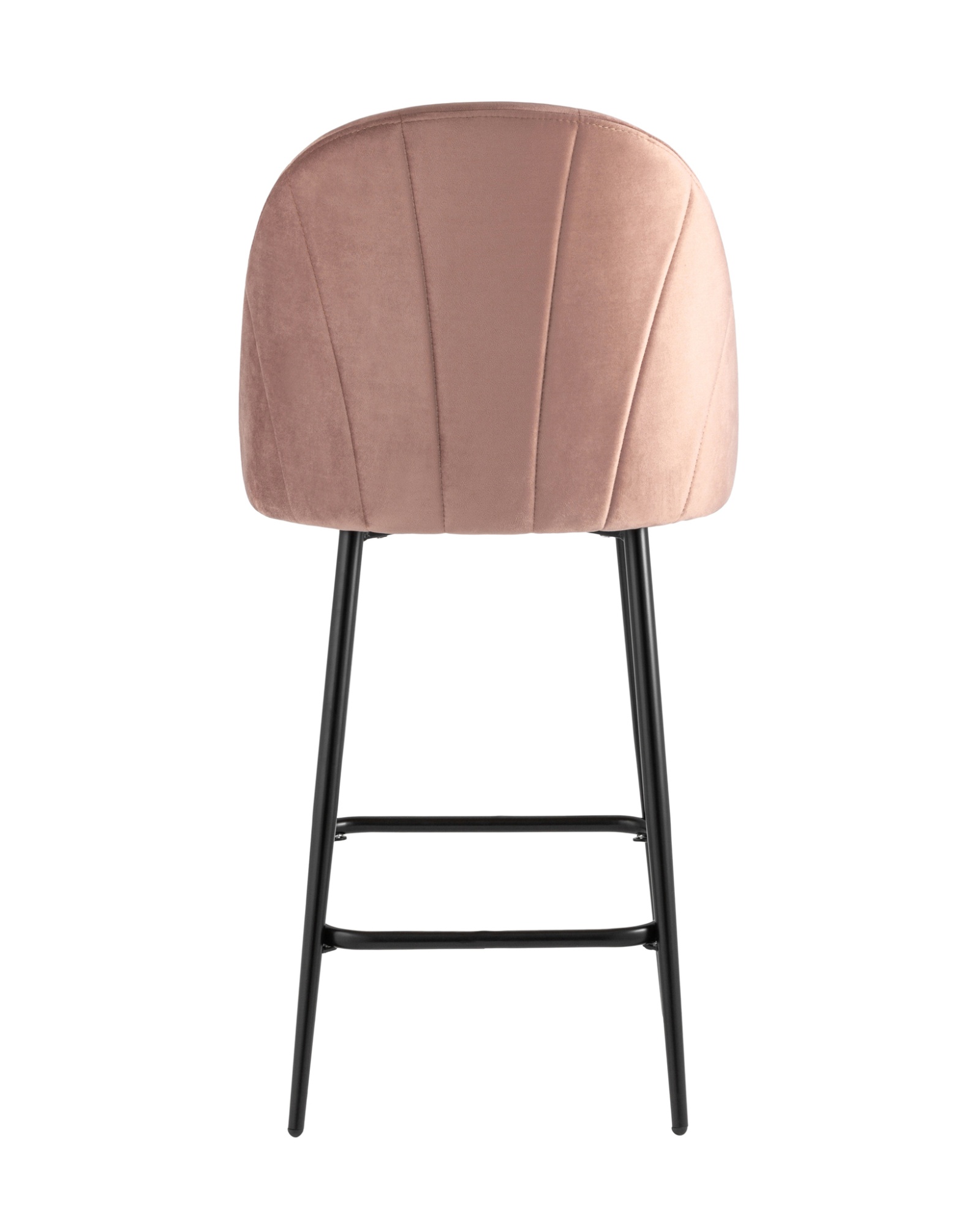 Стул полубарный Логан велюр пыльно-розовый Stool Group