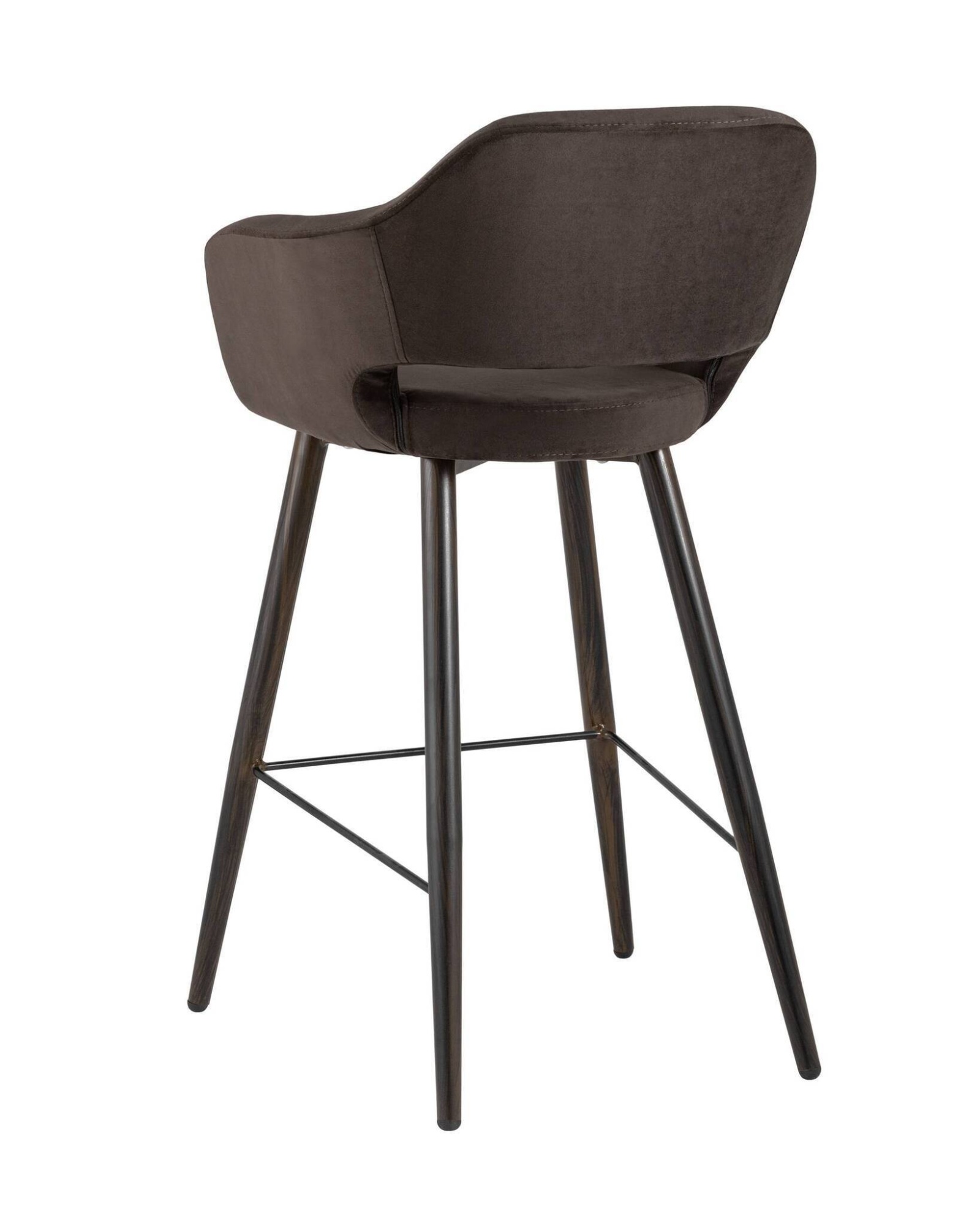 Стул барный Саймон велюр темно-коричневый Stool Group