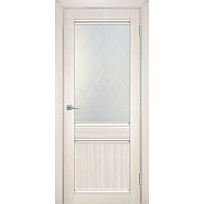 Межкомнатная дверь Graf ТЕХНО-702 Сатинат, контурный полимер б-цв. рис. Ромб Сандал бежевый (1900 х 600)