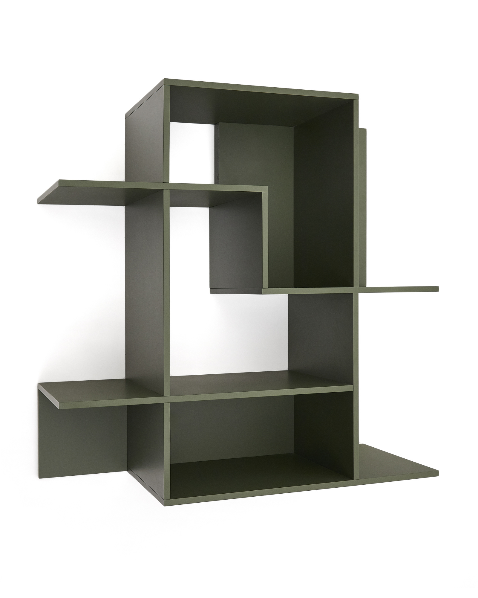 Модульный стеллаж Ina из МДФ с зелёным лаком 80 x 80 см La Forma 261907