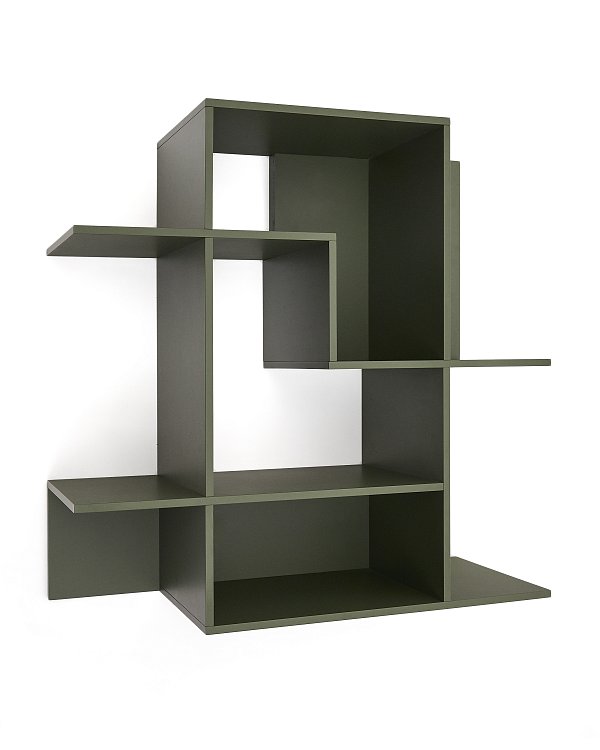 Модульный стеллаж Ina из МДФ с зелёным лаком 80 x 80 см La Forma 261907