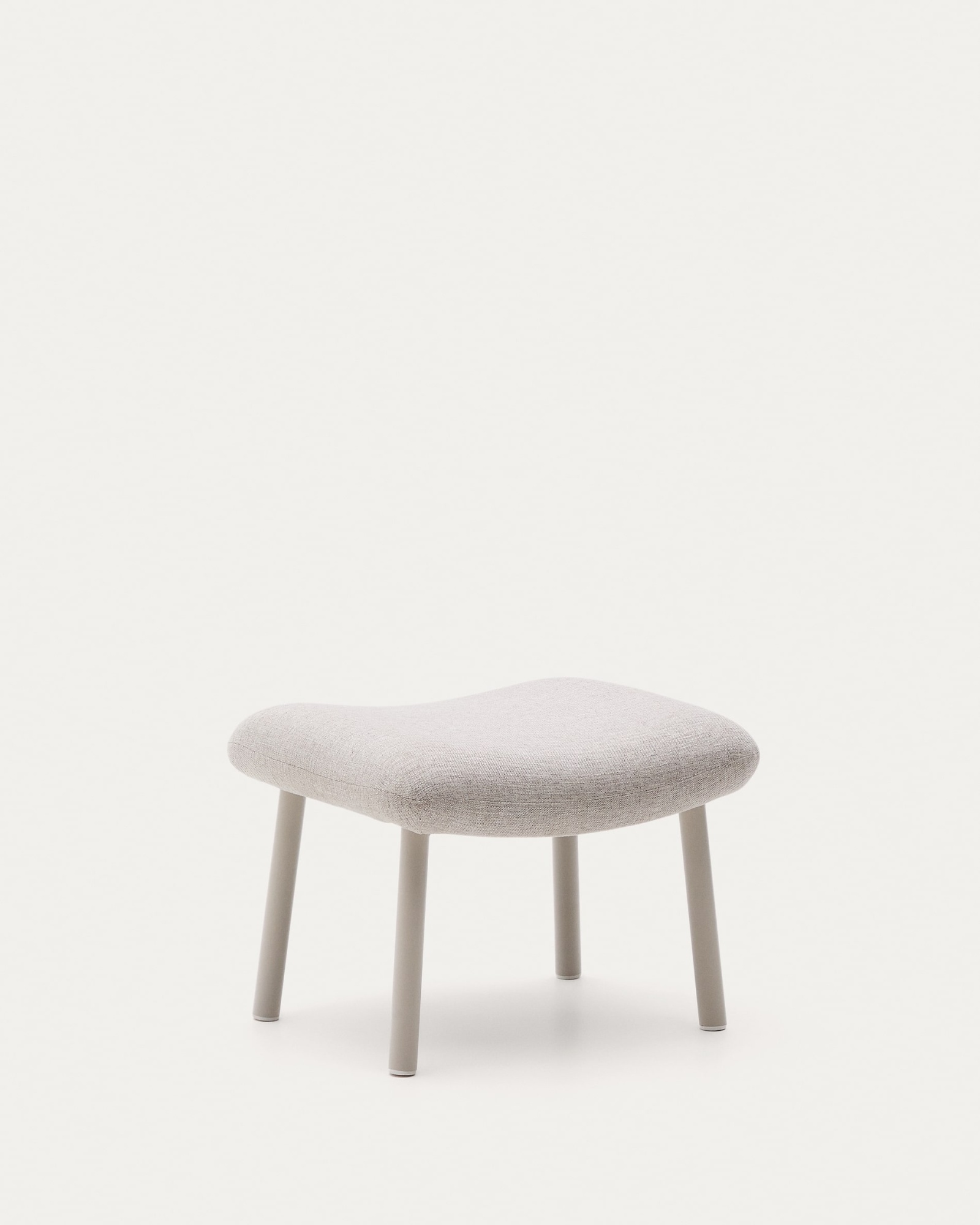 Пуф Inari бежевого цвета и стали с бежевой отделкой La Forma (ex Julia Grup)