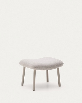 Пуф Inari бежевого цвета и стали с бежевой отделкой La Forma (ex Julia Grup)