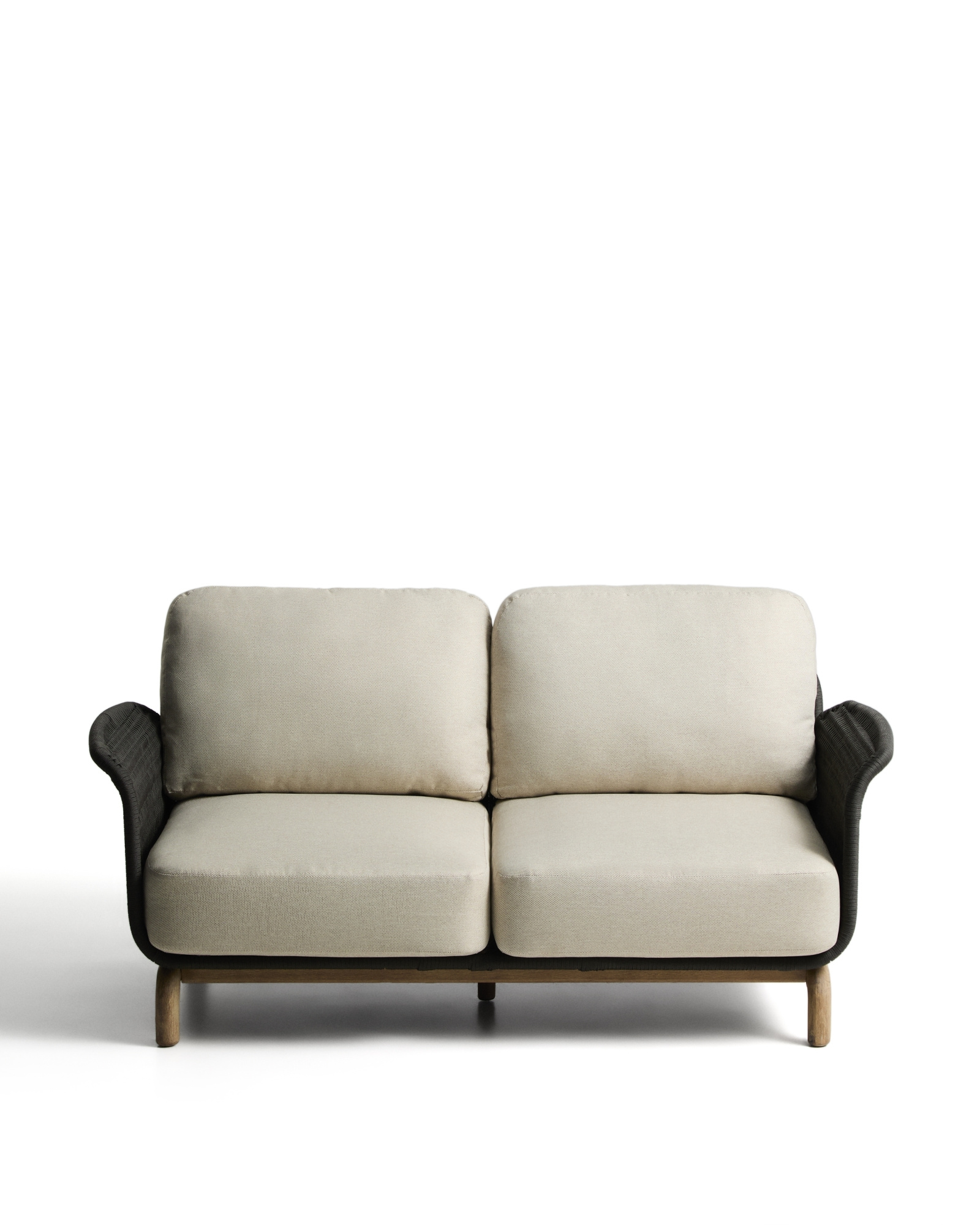 Уличный диван Alipa из акации и темно-серой веревки 165 см La Forma 481649