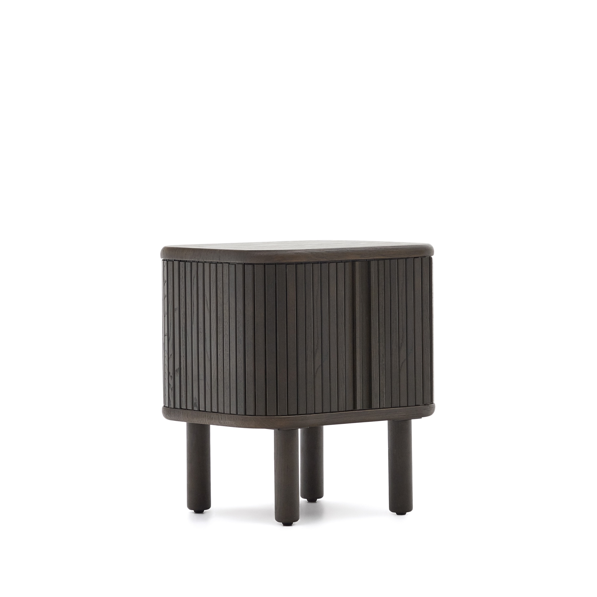 Mailen Прикроватная тумбочка из ясеневого шпона с темной отделкой 50 x 55 см La Forma (ex Julia Grup)