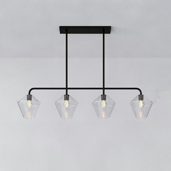 Реечный, рядный светильник CLOVE B Black Transparent by ImperiumLoft