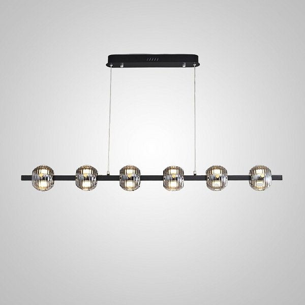 Реечный, рядный светильник SEMUND LONG L120 Black by ImperiumLoft