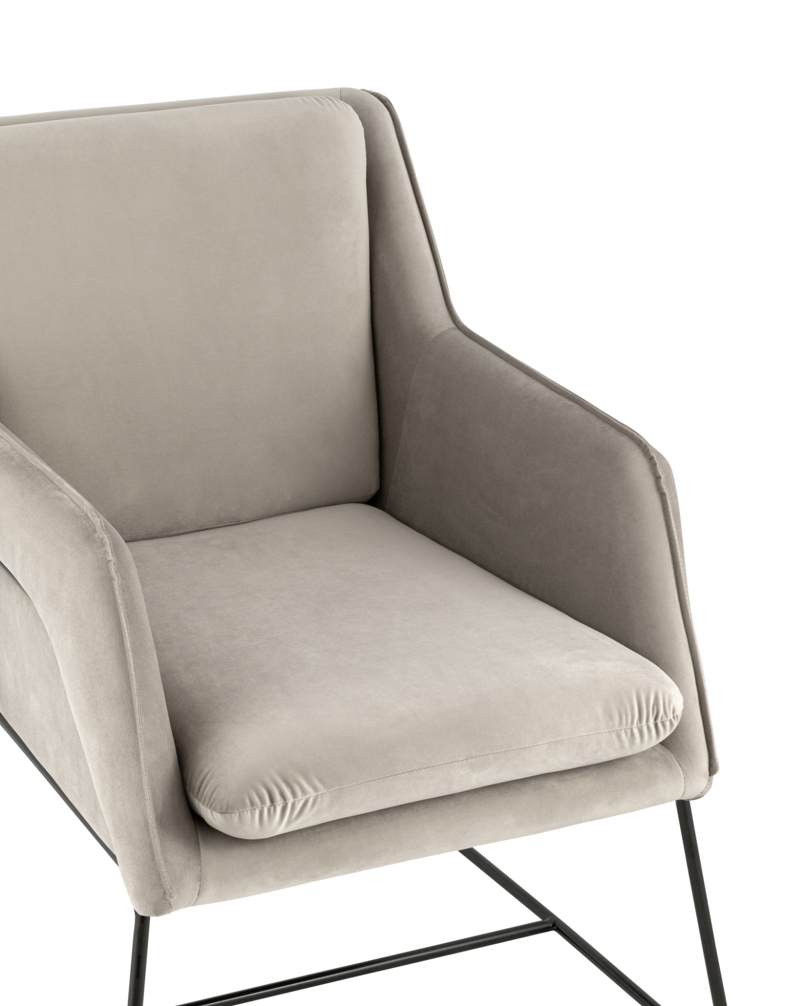 Кресло Роланд велюр серо-бежевый Stool Group