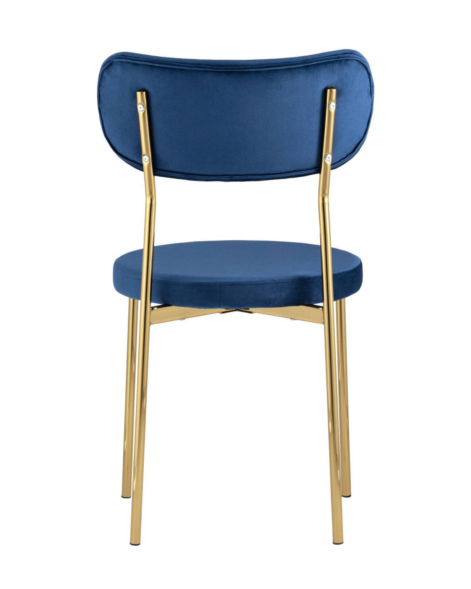 Стул Барбара велюр синий золотые ножки Stool Group