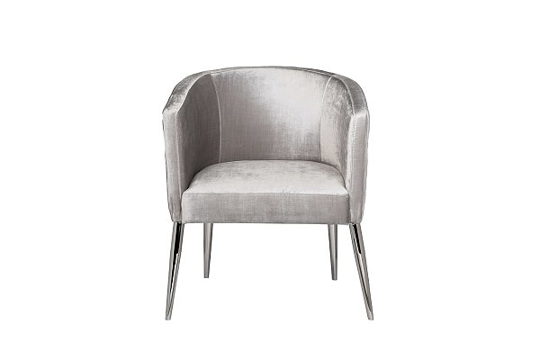 Стул велюровый серый/хром Garda Decor GY-08200