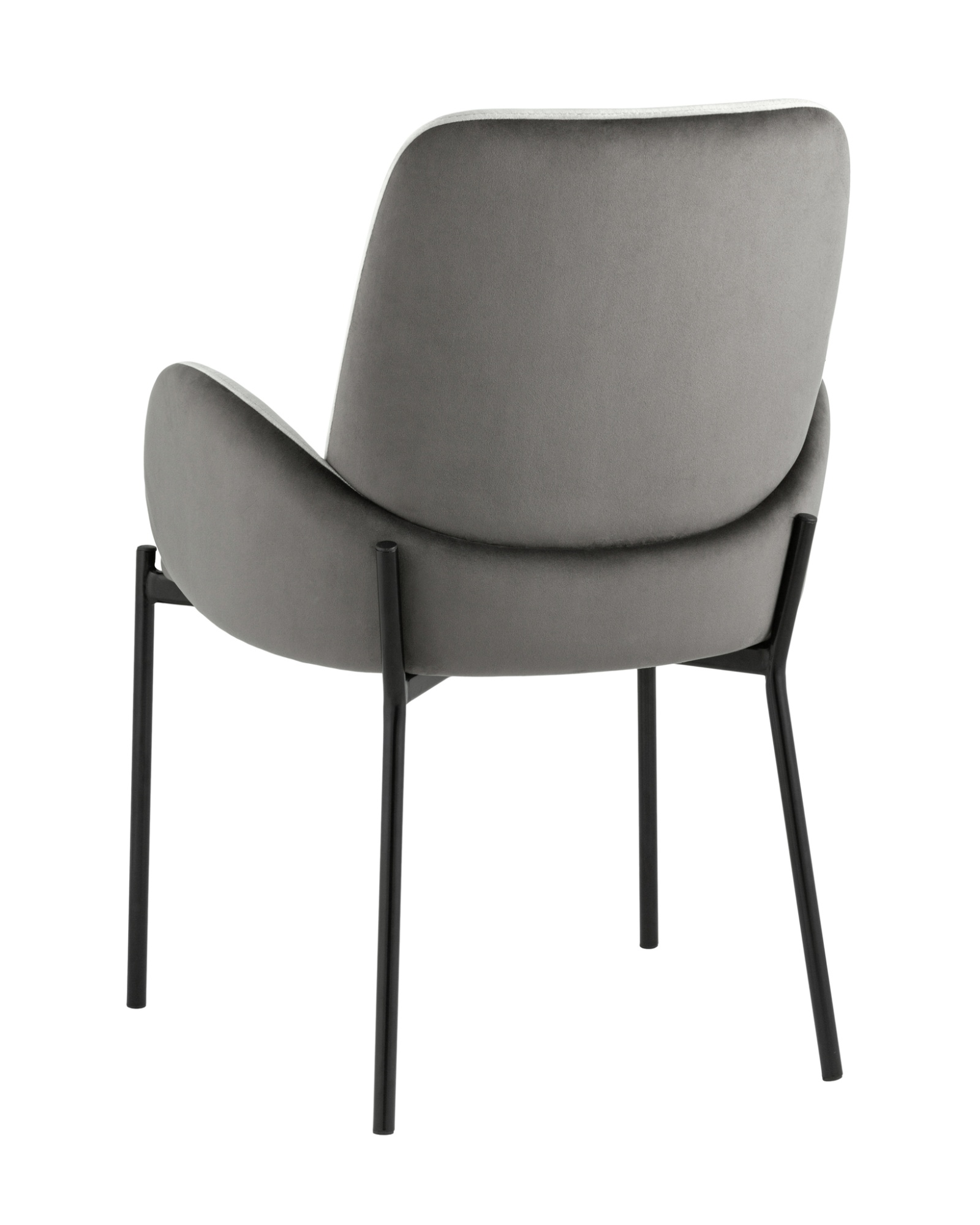 Стул Дивора велюр светло-серый с темно-серой спинкой Stool Group