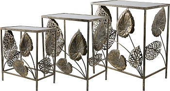 Столики с зеркальной столешницей, набор Glasar 57-036/035/034