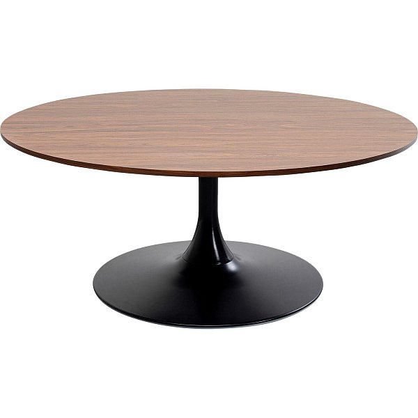 Стол кофейный Schickeria Walnut Black Ø110cm KARE 70492