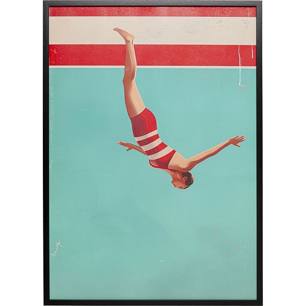 Картина в раме Jumping Girl Down 103x73cm KARE 57989